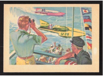 1956 ADVENTURE OVER THE BOUNDING WAVES CARD NO:18