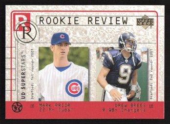 2003 UPPER DECK ROOKIE REVIEW DREW BREES RC (W. MARK PRIOR)