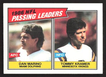 1987 TOPPS PASSING LEADERS DAN MARINO/TOMMY KRAMER