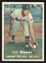 1957 TOPPS VIC POWER - 6X ALL STAR