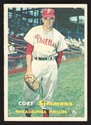 1957 TOPPS CURT SIMMONS - 3X ALL STAR