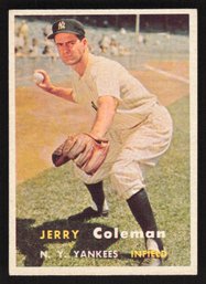 1957 TOPPS JERRY COLEMAN - YANKEES - 4X WORLD SERIES CHAMP