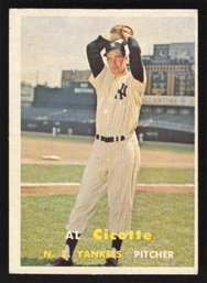 1957 TOPPS AL CICOTTE ROOKIE - YANKEES