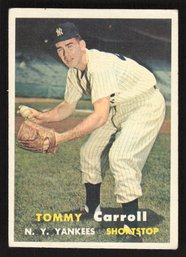 1957 TOPPS TOMMY CARROLL - YANKEES -