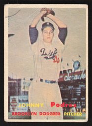 1957 TOPPS JOHNNY PODRES - 4X ALL STAR & WORLD SERIES CHAMP