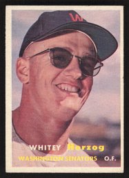 1957 TOPPS WHITEY HERZOG - HALL OF FAMER