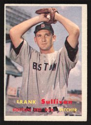 1957 TOPPS FRANK SULLIVAN - RED SOX HALL OF FAME