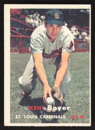 1957 TOPPS KEN BOYER - 11X ALL STAR & SHOULD BE IN HALL OF FAME