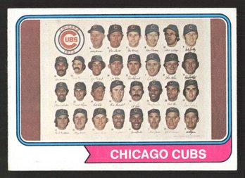 1974 TOPPS CUBS TEAM FEAT BILLY WILLIAMS, RON SANTO, FERGIE JENKINS