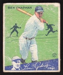 1934 GOUDEY BEN CHAPMAN - 4X ALL STAR