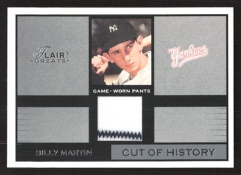 2003 FLAIR GREATS BILLY MARTIN PIN STRIPE GAME WORN PANTS