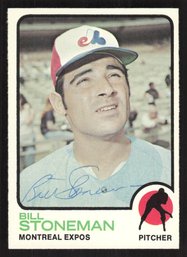 1973 TOPPS BILL STONEMAN AUTO