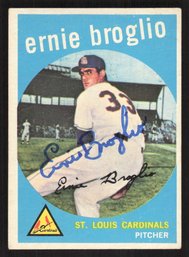 1959 TOPPS ERNIE BROGLIO AUTO