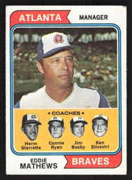 1974 TOPPS BRAVES FIELD LEADERS - ED MATHEWS