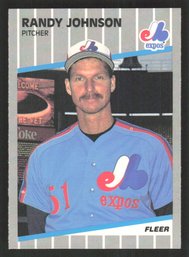 1989 FLEER RANDY JOHNSON ROOKIE CARD  - HALL OF FAMER