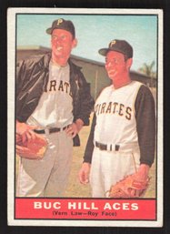 1961 TOPPS BUC HILL ACES VERN LAW & ROY FACE