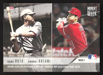 2018 TOPPS NOW SHOHEI OHTANI-BABE RUTH ROOKIE SP