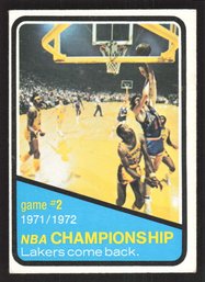 1972 TOPPS NBA CHAMPIONSHIP GAME 2 LAKERS COME BACK