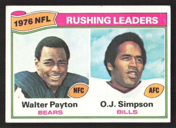 1977 TOPPS OJ SIMPSON/WALTER PAYTON