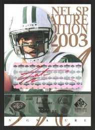 2003 Upper Deck SP Signature Edition Santana Moss Auto - Red Ink