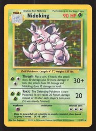 1999 Pokemon Nidoking Base Unlimited Holo Rare