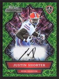 2021 WILD CARD JUSTIN SHORTER GREEN LAZER SSP /20