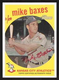 2008 Topps Archives Mike Baxes Red Ink Auto Short Print /59