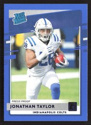 2020 DONRUSS JONATHAN TAYLOR ROOKIE BLUE PRESS PROOF