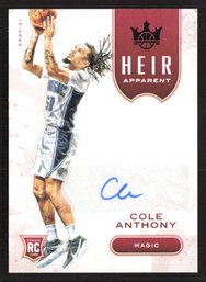 2020-21 COURT KINGS COLE ANTHONY ROOKIE AUTOGRAPH SSP /49