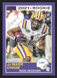 2021 SCORE DP JA'MARR CHASE ROOKIE SHORT PRINT /149