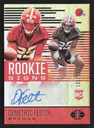 2021 ILLUSIONS DEMETRIC FELTON ROOKIE AUTO SHORT PRINT /199