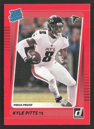 2021 DONRUSS KYLE PITTS RATED ROOKIE RED PRESS PROOF