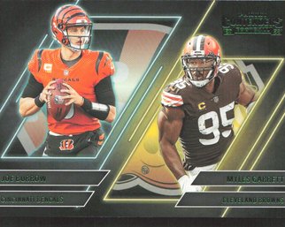 2022 CONTENDERS JOE BURROW/MYLES GARRETT GREEN PARALLEL