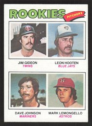 1977 TOPPS ROOKIES PITCHERS JIM GIDEON, LEON HOOTEN, DAVE JOHNSON, MARK LEMONGELLO