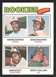 1977 TOPPS ROOKIES OUTFIELDERS ANDRE DAWSON, GENE RICHARD, JOHN SCOTT, DENNY WALLING