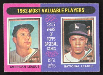 1975 TOPPS MICKEY MANTLE/MAURY WILLIS