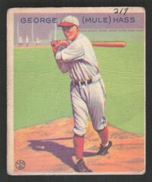 1933 GOUDEY GEORGE 'MULE' HAAS