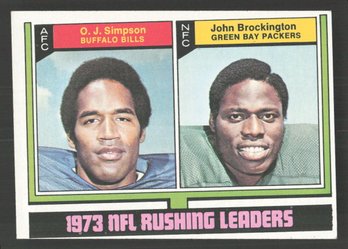 1974 TOPPS NFL RUSHING LEADERS OJ SIMPSON