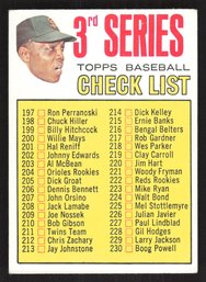 1967 TOPPS 3RD SERIES CHECKLIST - WILLIE MAYS