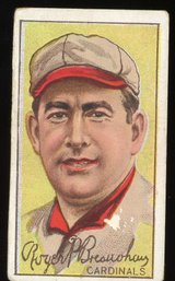 1912 T202 HASSAN TRIPLE FOLDERS ROGER BRESNAHAN - HALL OF FAMER SPORTS CARDS