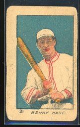 RARE 1920 W522 Strip Card BENNY KAUF - BANNED! WHAT A HISTORY   SPORTS CARDS