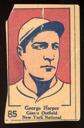 1928 W513 #85 George Harper - Giants    SPORTS CARDS