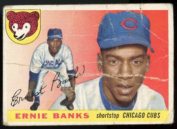 1955 TOPPS ERNIE BANKS  - HALL OF FAMER - SECOND-YEAR CARD SPORTS CARDS