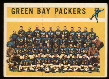 1960 TOPPS GREEN BAY PACkERS TEAM CARD SECOND SERIES