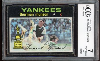 1971 TOPPS THURMAN MUNSON ROOKIE CUP BCCG 7