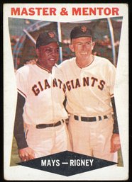 1960 TOPPS MASTER & MENTOR WILLIE MAYS - BILL RIGNEY