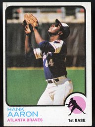 1973 TOPPS HANK AARON - HALL OF FAMER   SPORTS CARDS