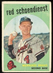 1959 TOPPS RED SCHOENDIENST - HALL OF FAMER