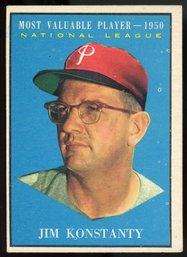 1961 TOPPS MVP JIM KONSTANTY