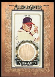 2020 TOPPS ALLEN & GINTER CHIPPER JONES RELIC CARD BAT - HALL OF FAMER